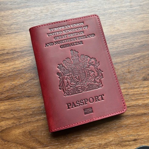 Genuine Leather UK Passport Cover British Travel Cover on The Passport