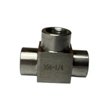 1/4" BSP Tee T 3 way Female 304 SS Stainless Threaded Connector Pipe Fitting
