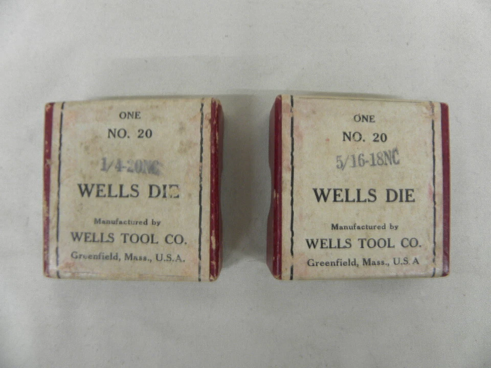 New 21 Pc. No. 20 Wells Tool Die and ACE Die in Box and Loose 1/4 to 3/4 NF& NC - Image 4 of 4