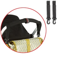 2 Pram Clips Bag Buggy Set BAG HOOKS Fit Bugaboo Phil &Teds Quinny Black New 