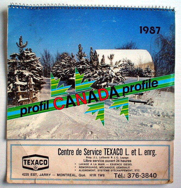 CALENDRIER TEXACO DE 1987 ***** ONE