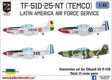 TF-51D-25NA Latin America conversion set for Eduard kit P-51D 1/48 scale