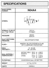 STERLING N04A4-5.0N 3/2 PILOT WARNED CARTRIDGE DIRECTION VALVE