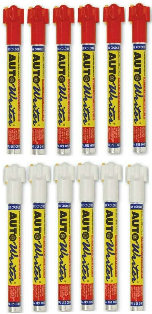 12ct USC Assorted Auto Writer Wet Erase Marker 37000 - Paint Marker