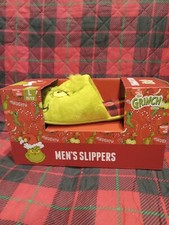 MENS SIZE L 11/12 GRINCH SLIPPERS