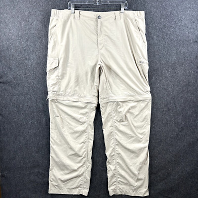 Columbia Silver Ridge Convertible Pants Men s 42x32 Khaki Ripstop Omni-Shade
