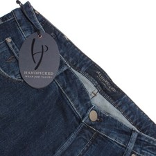 Handpicked NWT Orvieto Denim Jeans Size 40 US In Solid Blue Cotton Blend