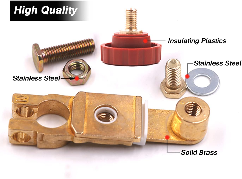 2Pcs Top Post Battery Disconnect Switch Quick Disconnect Battery Cut
