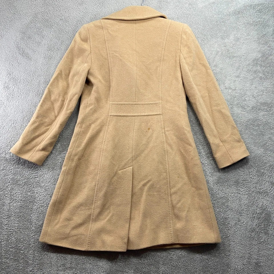 Abrigo Larry Levine vintage para mujer 6P tostado 100 % pelo camel tranquilo lujo ciudad Foto 2 de 4