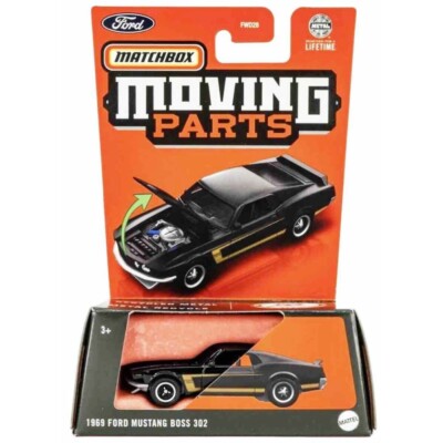1969 Ford Mustang Boss 302 Matchbox Moving Parts 2024 MB1369 1/64