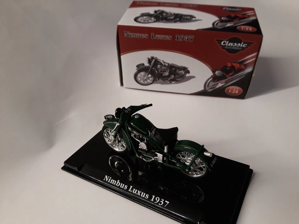 Nimbus Luxus - 1937 grün - Motorrad Modell - 1:24 Atlas - Bild 4 von 4