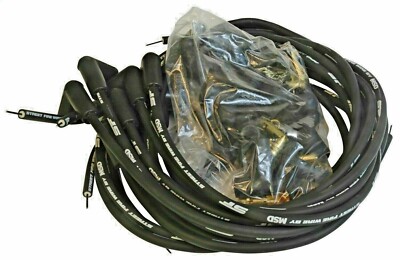 MSD 5553 Spark Plug Wires Street Fire 8.0mm Black 90 Deg Boots Universal V8 Set