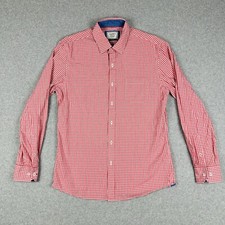 Gazman Australia Men's Long Sleeve Check Shirt Size M Tailored Fit Red  White
