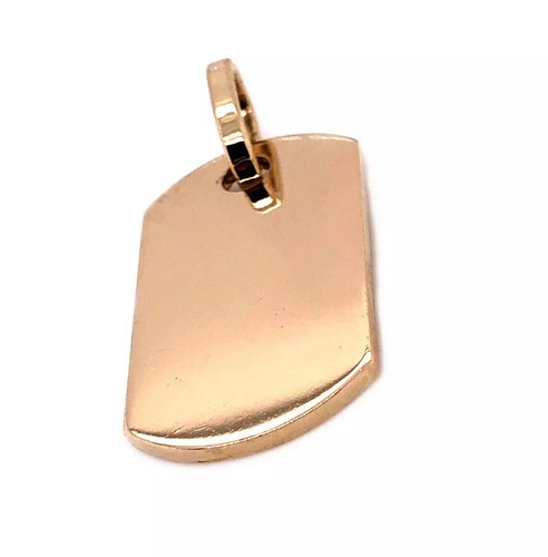 Mens 10K Solid Yellow Gold Custom Dog 