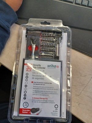 Wiha 71988 39 Piece Security Bit Set with Mini Ratchet SEALED