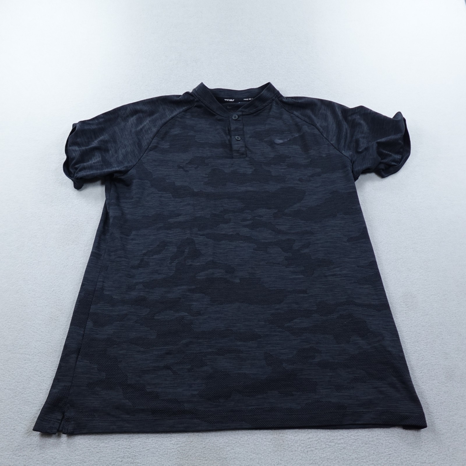 Polo Shirt Mens Medium Black Camo 932390