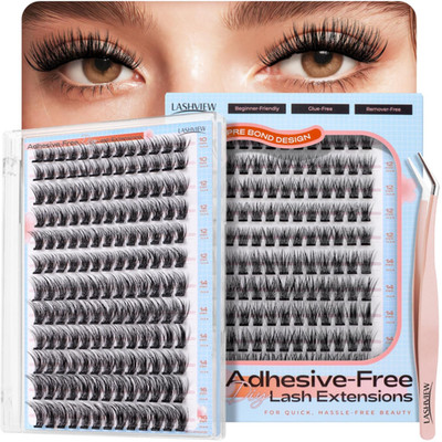 LASHVIEW Selbstklebende Wimpern 156 Stück 10-16mm Press