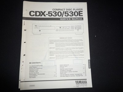 Original  Schaltplan Service Manual Yamaha CDX-530/530E