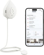 Moen Flo Smart Water Leak Detector 920-004 Drip/Flood Sensor Alarm Wi-Fi Enabled