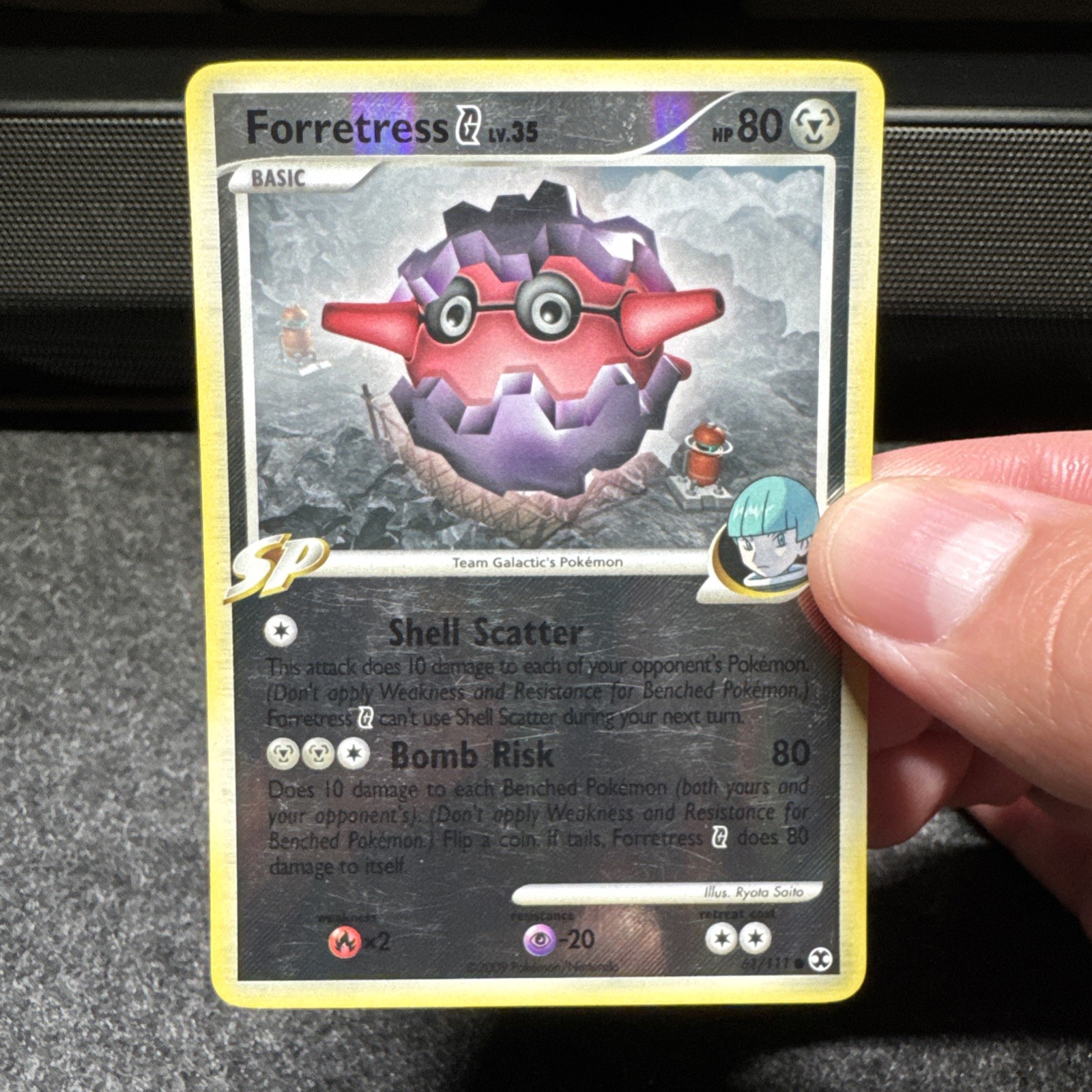 FORRETRESS G 2009 POKEMON PLATINUM RISING RIVALS REVERSE HOLO 61/111 Q3562 LP