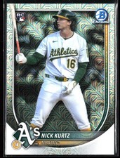 2025 Bowman Chrome NICK KURTZ RC Mega Box MOJO Refractor #93 Athletics AL ROY