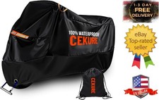 Heavy Duty Motorcycle Cover Waterproof Outdoor 210D Oxford Fabric with Heat Seal
