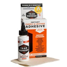 Tear Mender Instant Fabric Leather Adhesive Kit with Patch for 2 oz, White