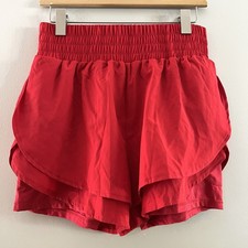 Women's Size Large Red Athletic Running Shorts