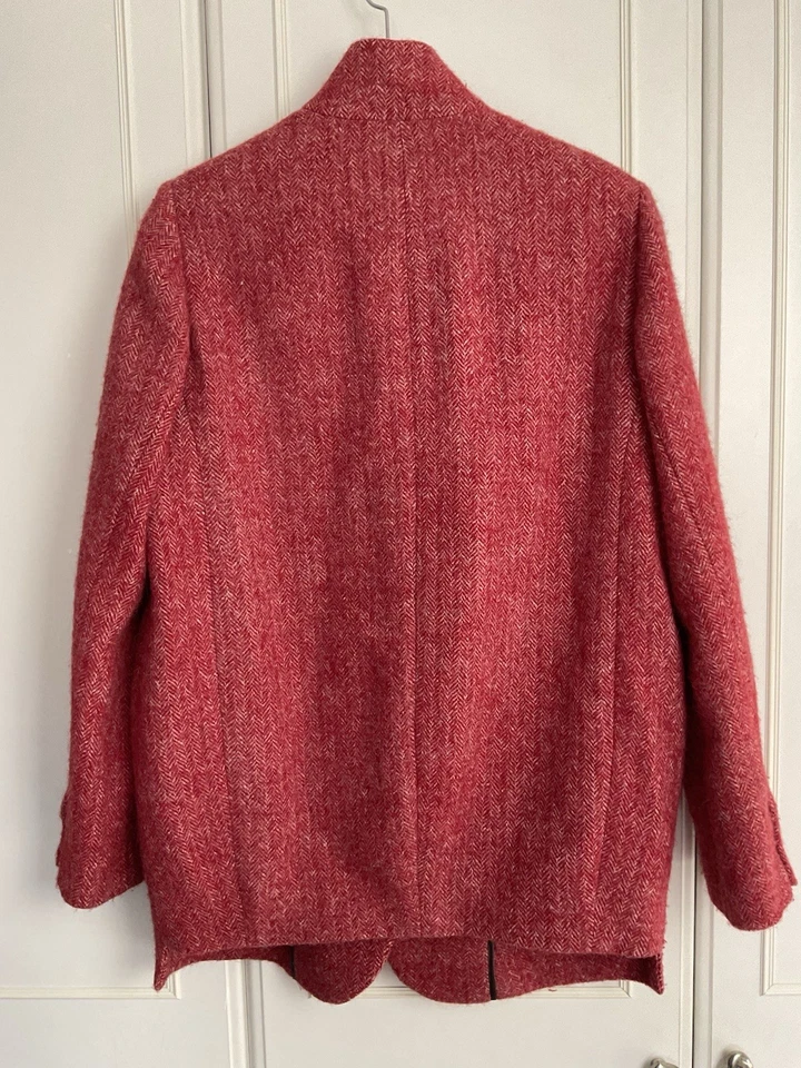 Isabel Marant Wool Jacket Size 38" UK 10/12 Burgundy Red Tweed Alpaca Designer - Image 3 of 4