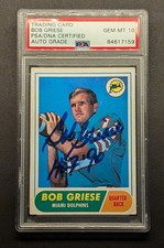 BOB GRIESE Rookie Auto 1968 Topps 