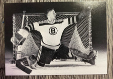 1991 BOSTON BRUINS SPORTS ACTION B&W HOCKEY CARD = TERRY SAWCHUK