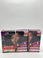 3 pack Schwarzkopf Keratin Permanent Hair Color - 1.2 JET BLACK