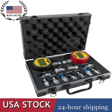 70M Digital Hydraulic Pressure Test Kit 2 Gauge 11 Coupling 2 Hose for Excavator