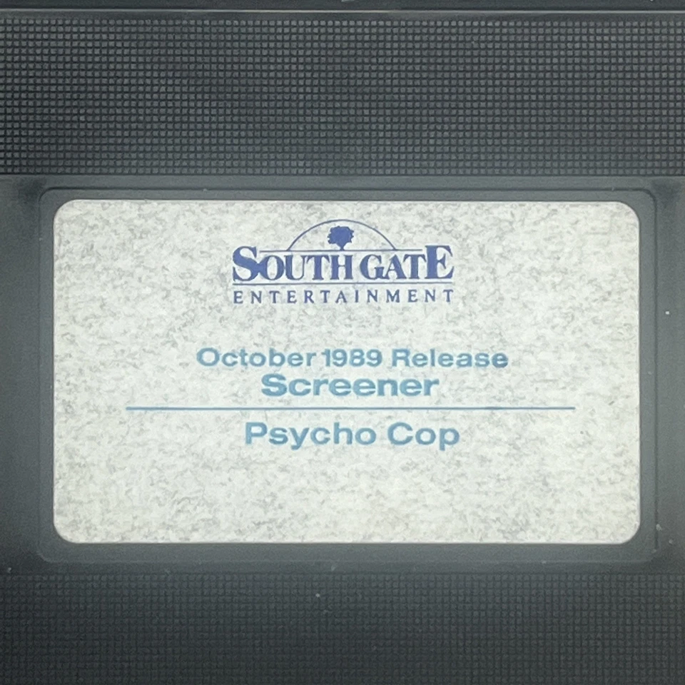 Psycho Cop VHS, 1989 Rare Cult Classic Horror South Gate Entertainment Screener - Image 2 of 4
