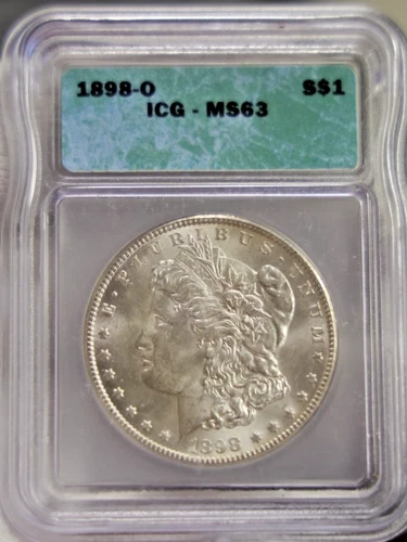 1898 O US Morgan Silver Dollar $1 ICG MS63