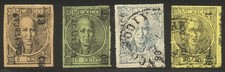 MEXICO #52-55 Used - 1868 6c - 50c Hidalgo Issues ($125)