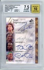 KOBE BRYANT PAU GASOL KEVIN GARNETT PAUL PIERCE 2009 SP SIGNATURE AUTO /25 BGS