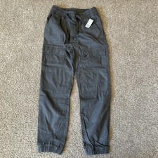 Gap Kids Size Large Gray Elastic Waist Cargo Pants. Elastic Cuffs.