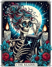 Skull Diamond Painting Kit 12x16   5D Gem Art for Adults, Gifts  Wall Decor