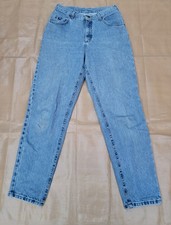 VINTAGE Lee Jeans Womens Size 10 Medium Blue High Rise Tapered 80s Union Made