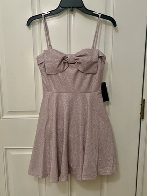 NWT City Vibes Lilac Sparkle Party Cocktail Prom Mini Dress Juniors Sz 1