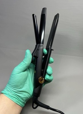 Haarglätter flache Platte 25 mm & Mini Lockenstab Reise Keratin Arganöl Infuse