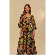 NWT FARM Rio Cool Foliage Maxi Dress Size GG RARE