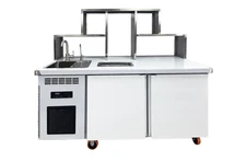 EKS 60" Bubble Tea Boba Workstation Water Station W/ Refrigerator Worktable New