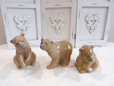 Set of 3~1972 Vintage LLADRO Porcelain Bears~#1204~#1205 & #1206~MINT!