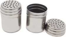 Honbay 2PCS 5 oz Stainless Steel Dredge Salt Sugar Spice Pepper Shaker Silver 