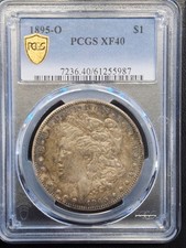 1895-O $1 Morgan Dollar PCGS XF-40 PCGS Gold Shield Low Mintage of Only 450,000 