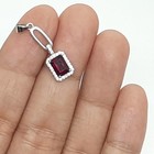World Class 1.10ctw Rhodolite Garnet & White Sapphire 925 Silver Pendant — photo 4