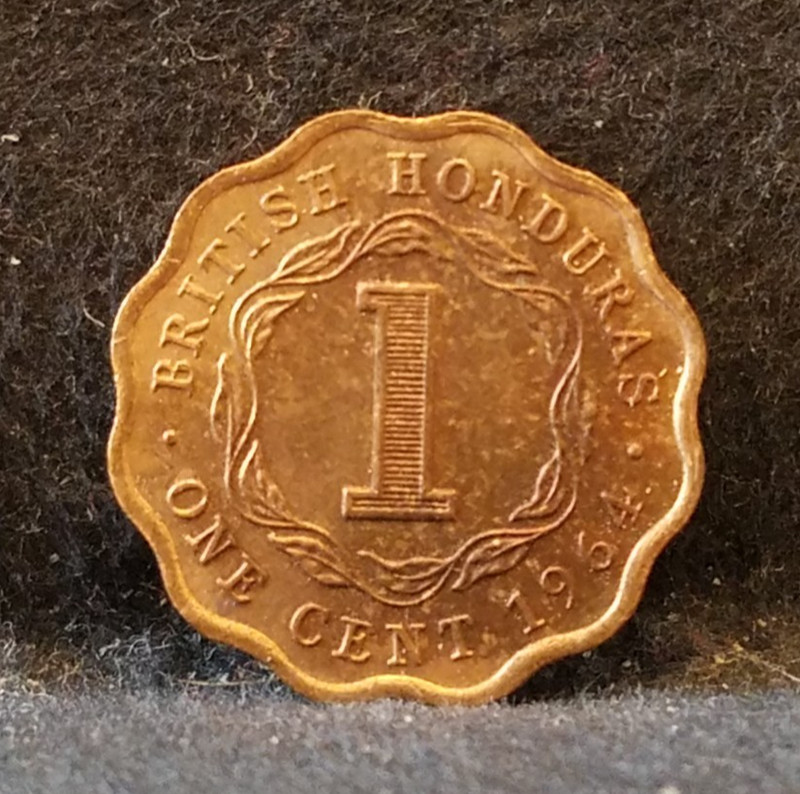 1964 British Honduras (Belize) cent, Elizabeth II, KM-30 (BH22)