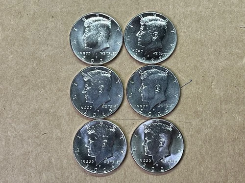 2022 2023 2024 P&D Kennedy Half Dollar Uncirculated 6 Coins 3 Years 50c